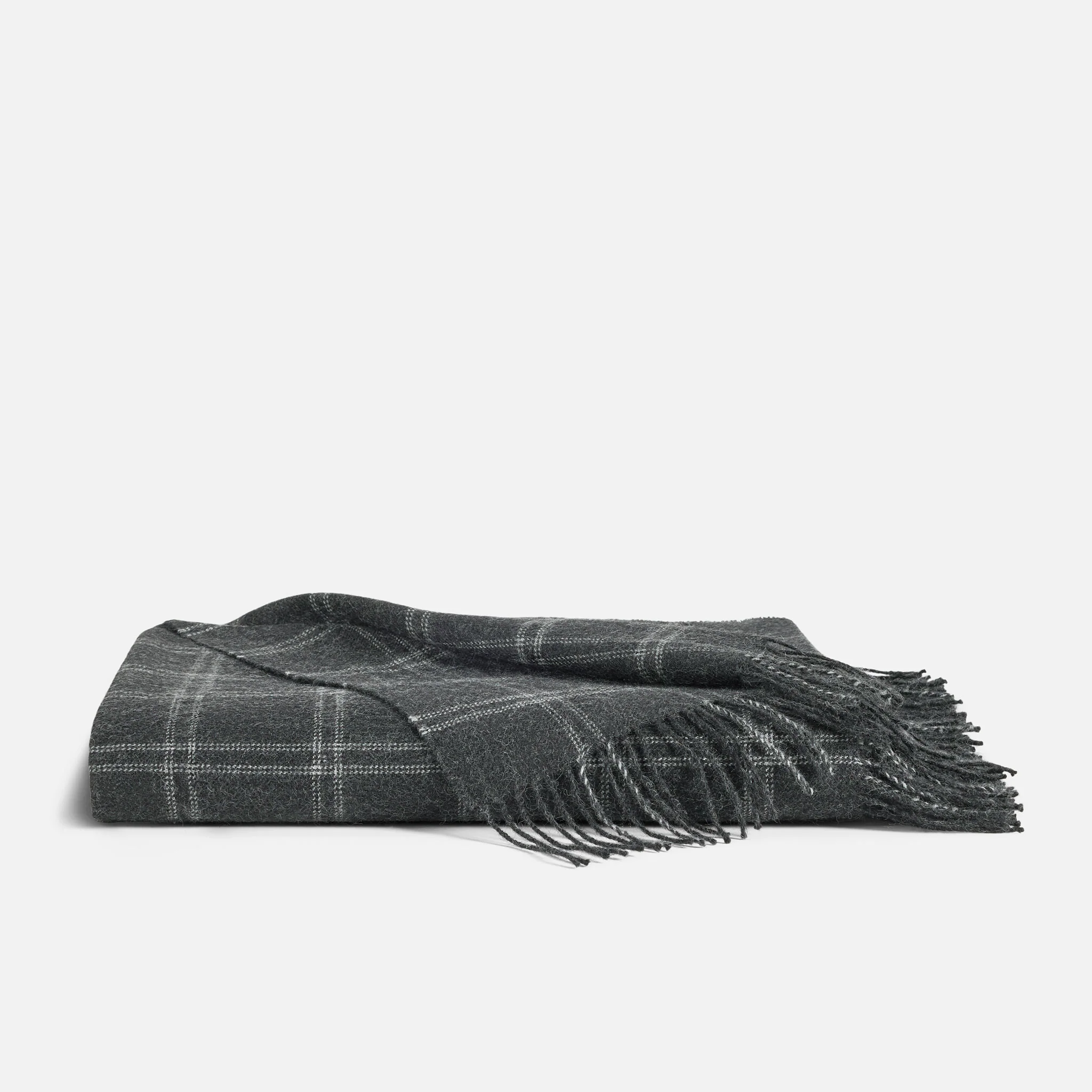 Alpaca Windowpane Throw Blanket - Last Call - Image 2