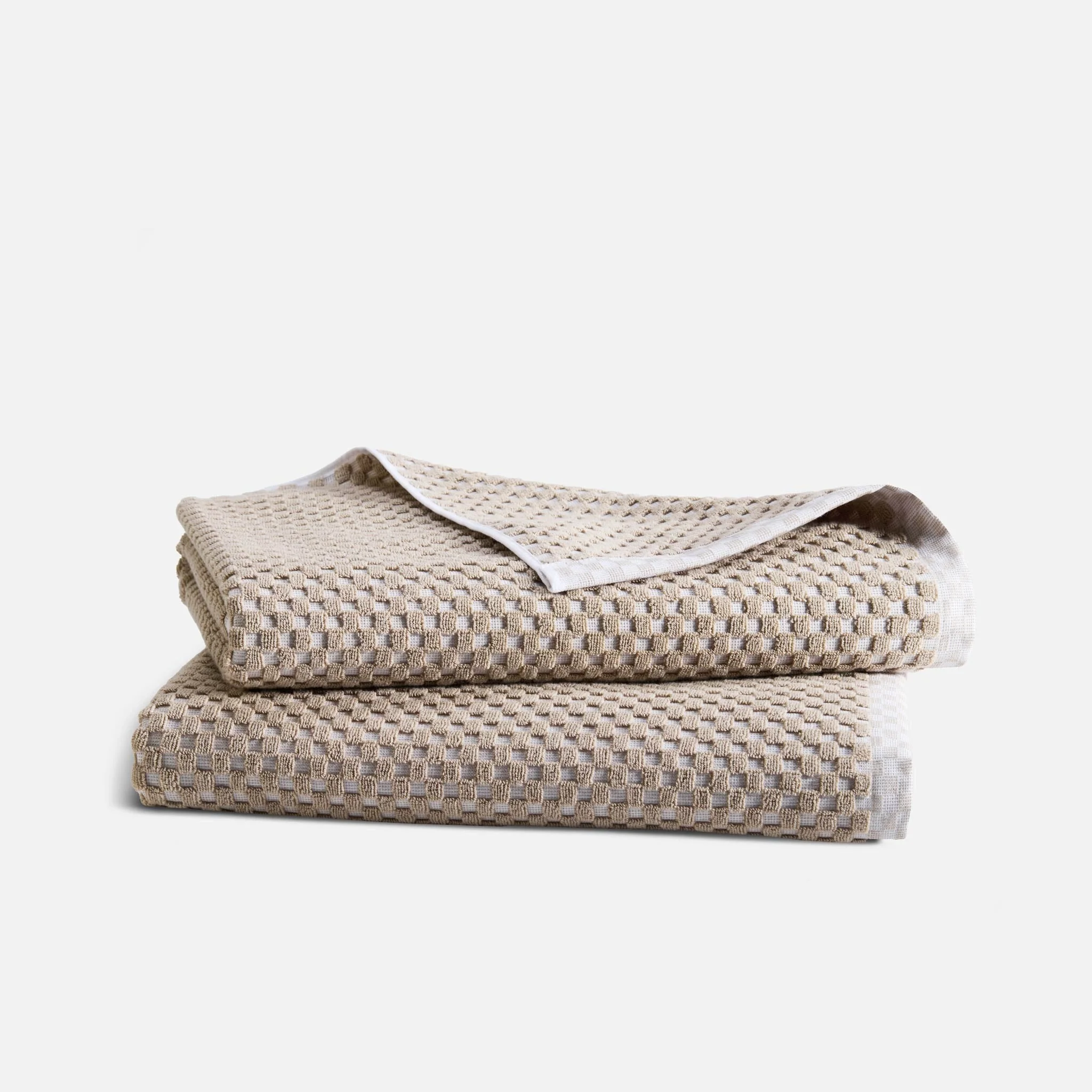 Checkered Jacquard Bath Sheets Set of 2 - Last Call - Image 10