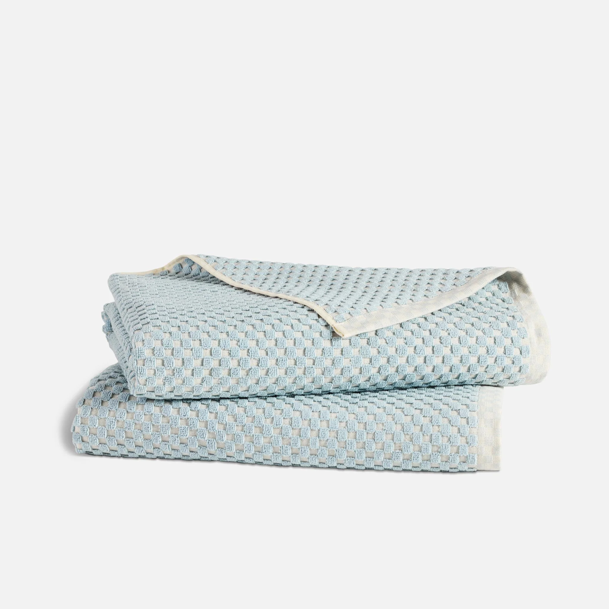 Checkered Jacquard Bath Sheets Set of 2 - Last Call - Image 7