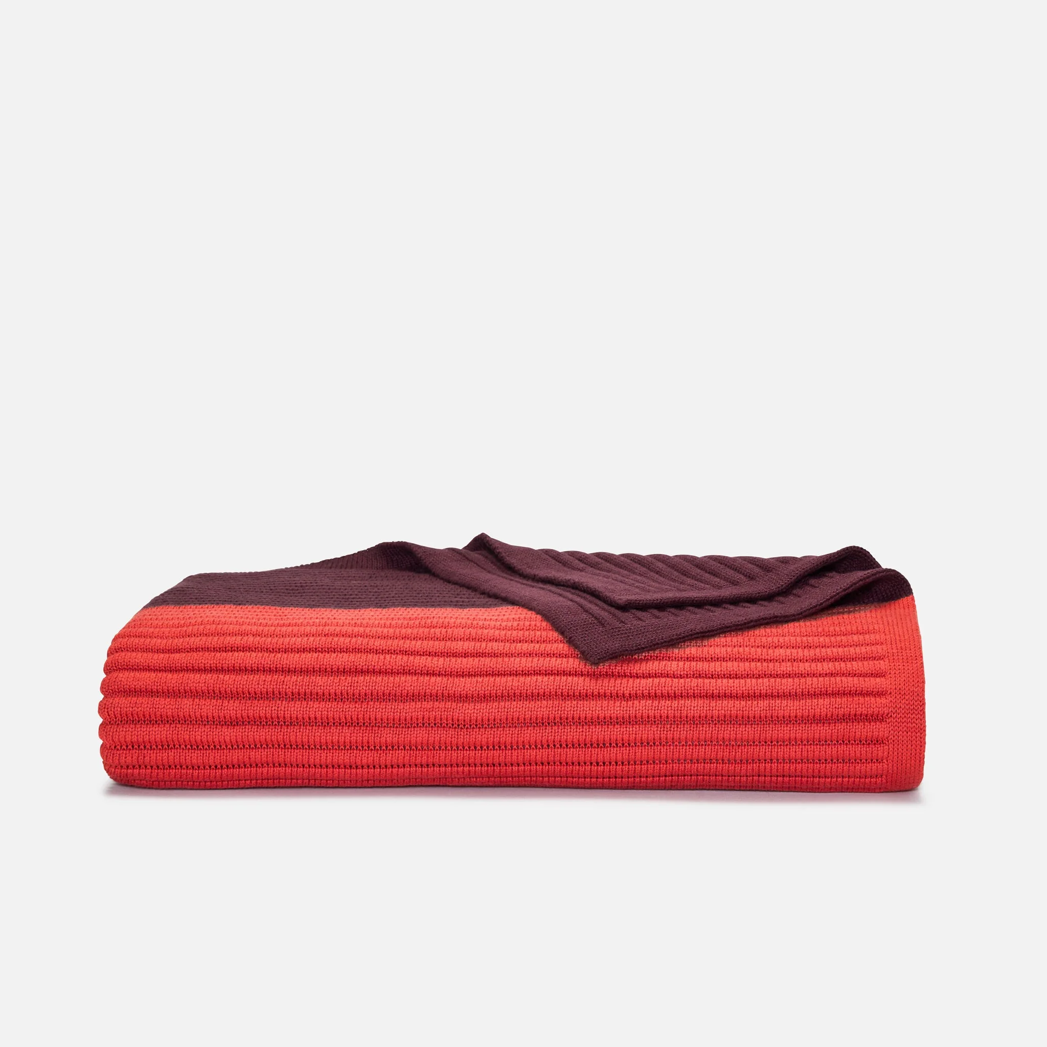 Colorblock Rib Knit Throw Blanket - Last Call - Image 3