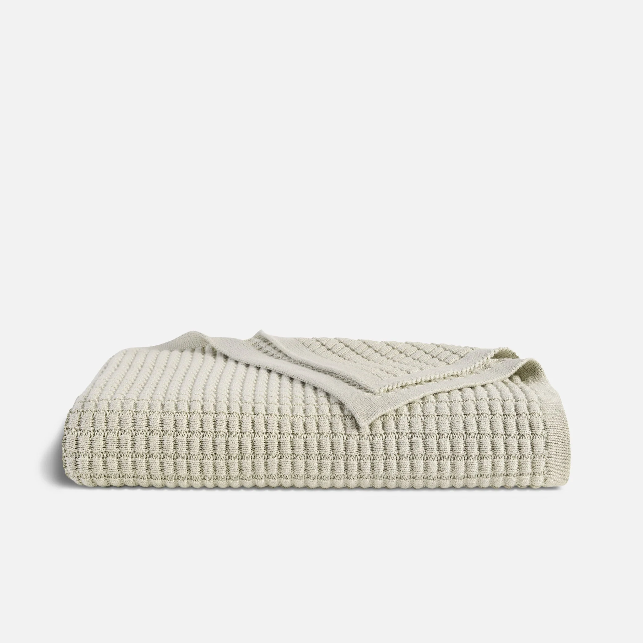 Grid Knit Cotton Throw Blanket - Last Call - Image 19