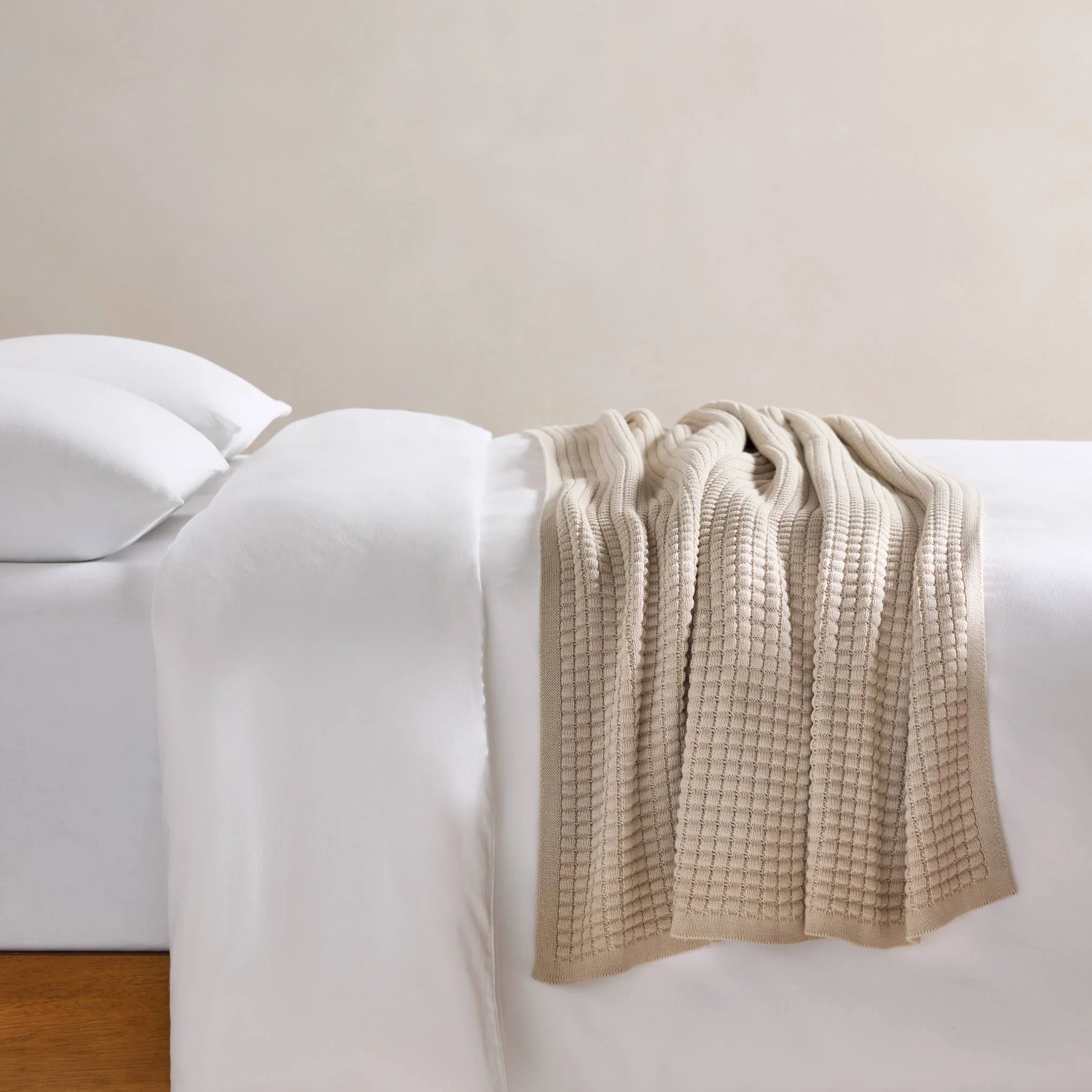 Grid Knit Cotton Throw Blanket - Last Call - Image 3