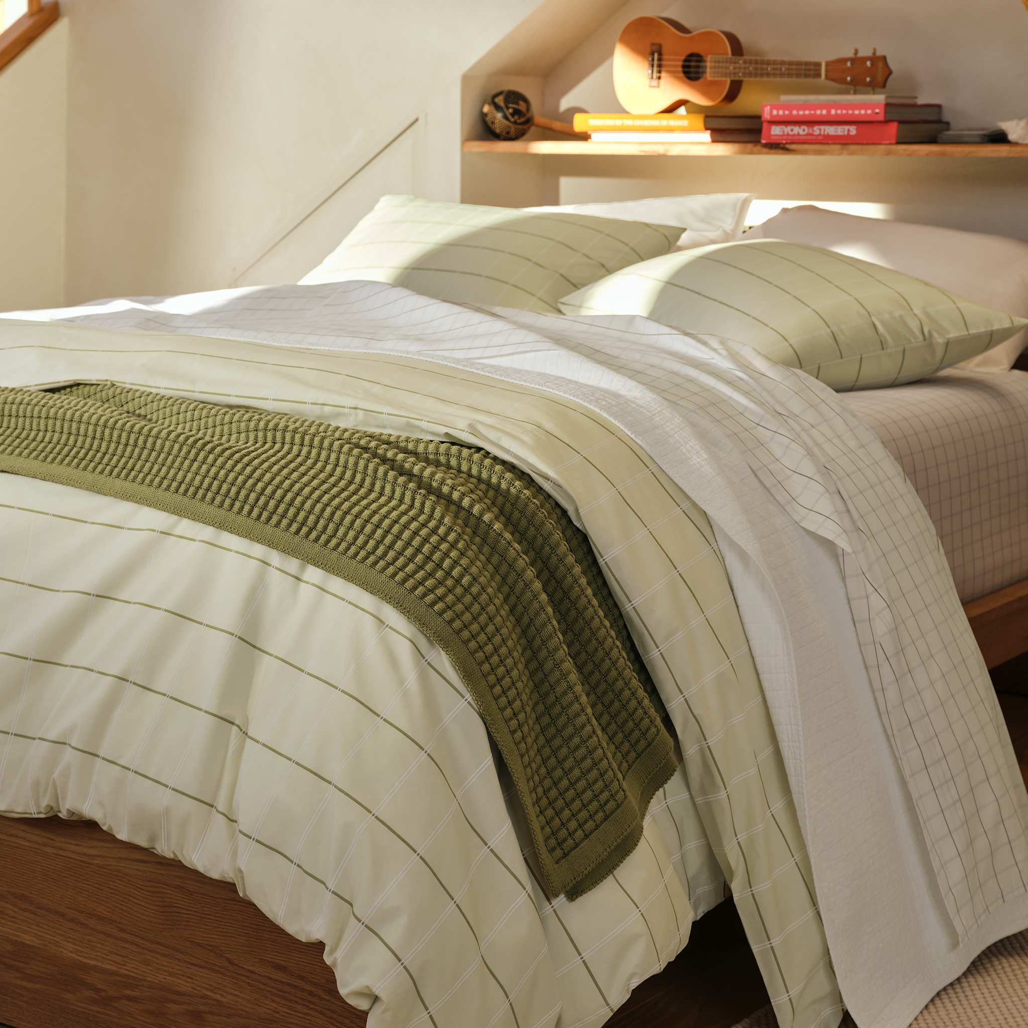 Grid Knit Cotton Throw Blanket - Last Call - Image 37