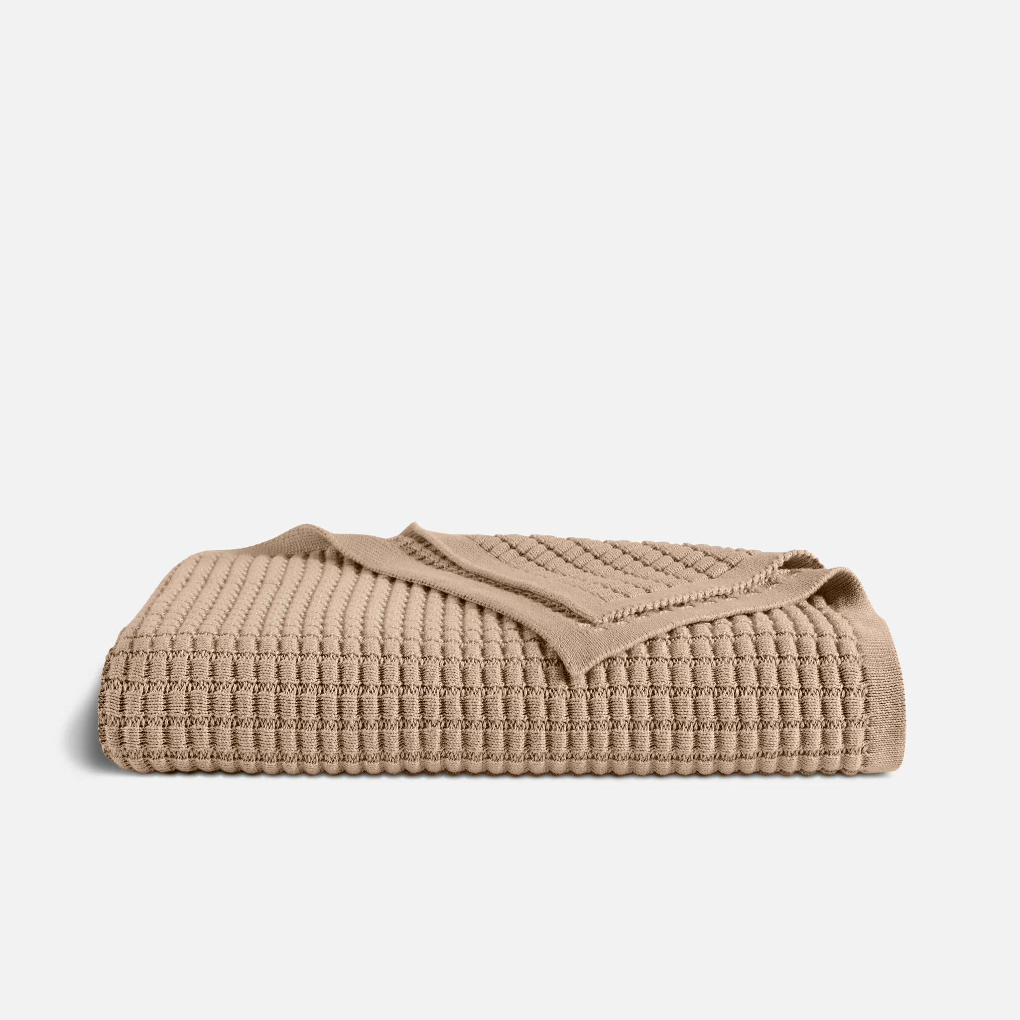 Grid Knit Cotton Throw Blanket - Last Call - Image 5