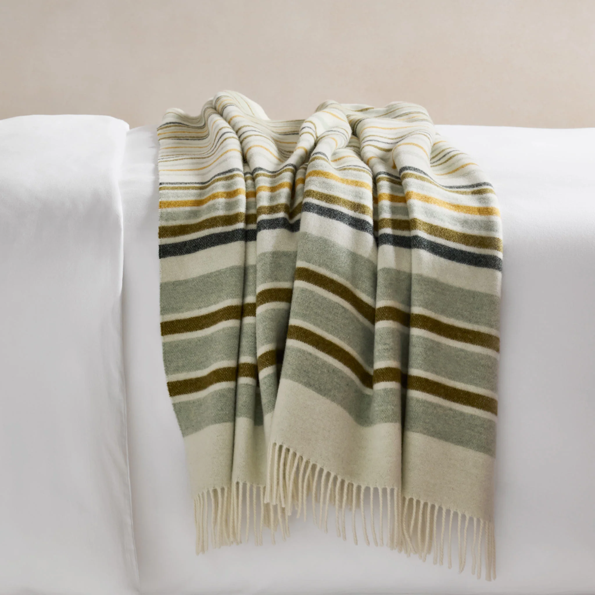 Striped Lambswool Throw Blanket - Image 13