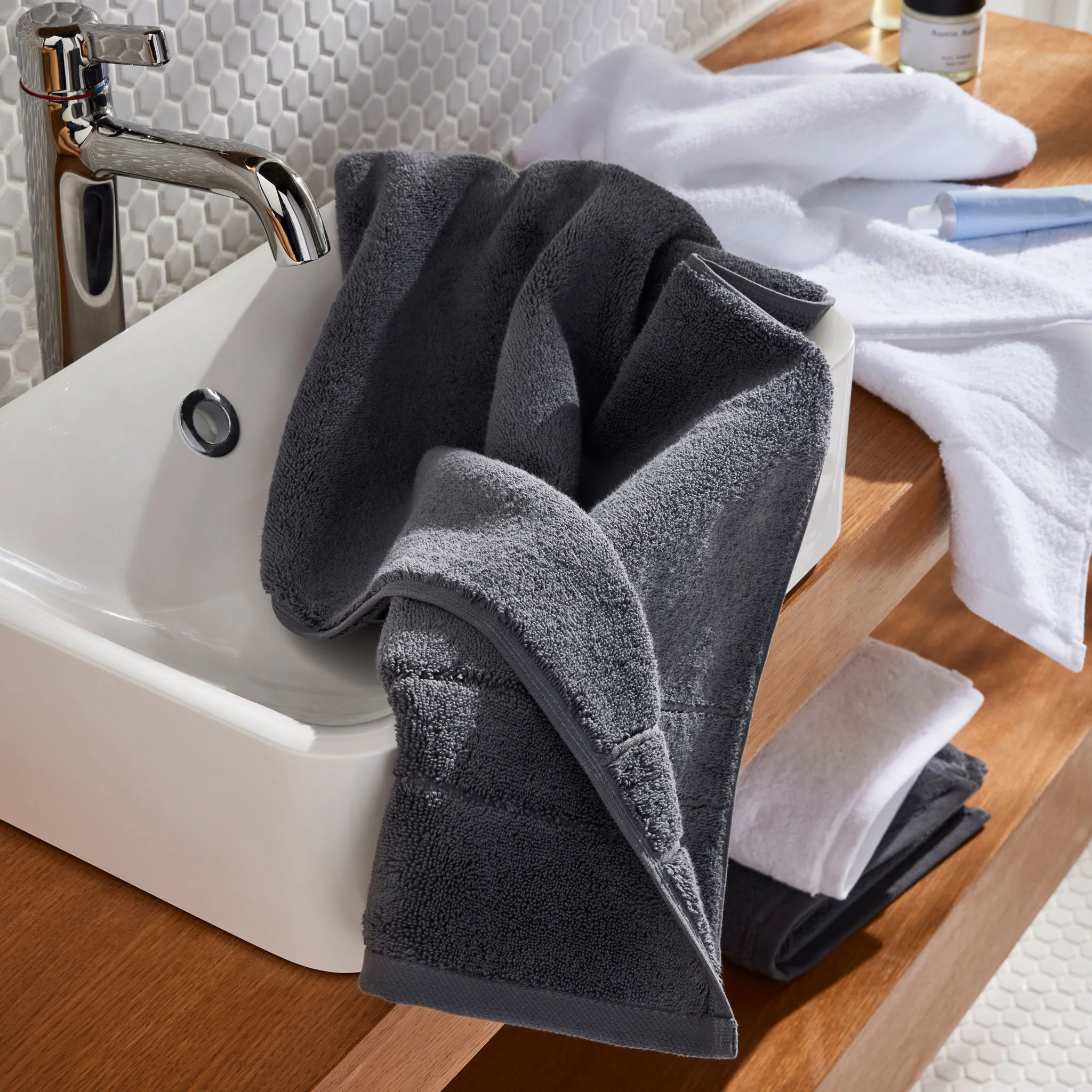 Super-Plush Turkish Cotton Hand Towels Set of 2 - Last Call - Image 9