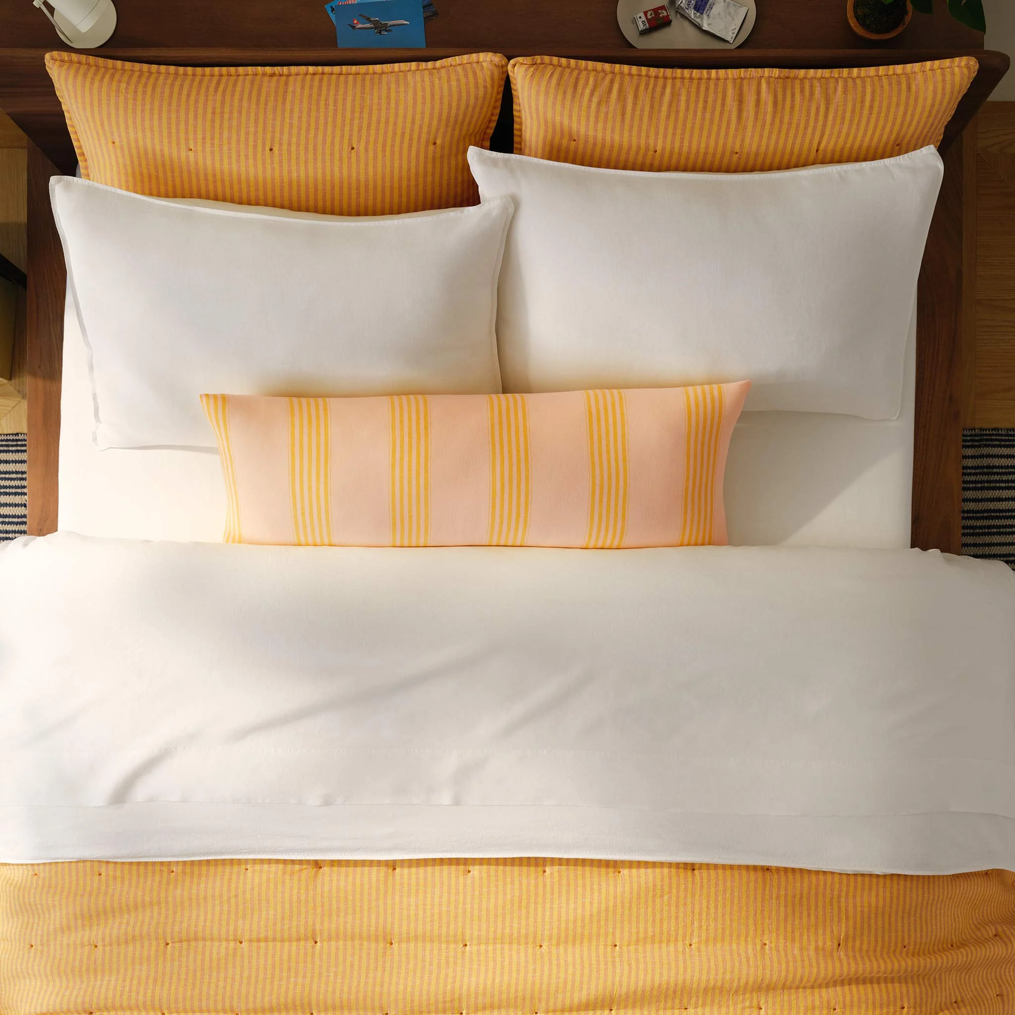 Washed European Linen Lumbar Pillow Cover - Image 34