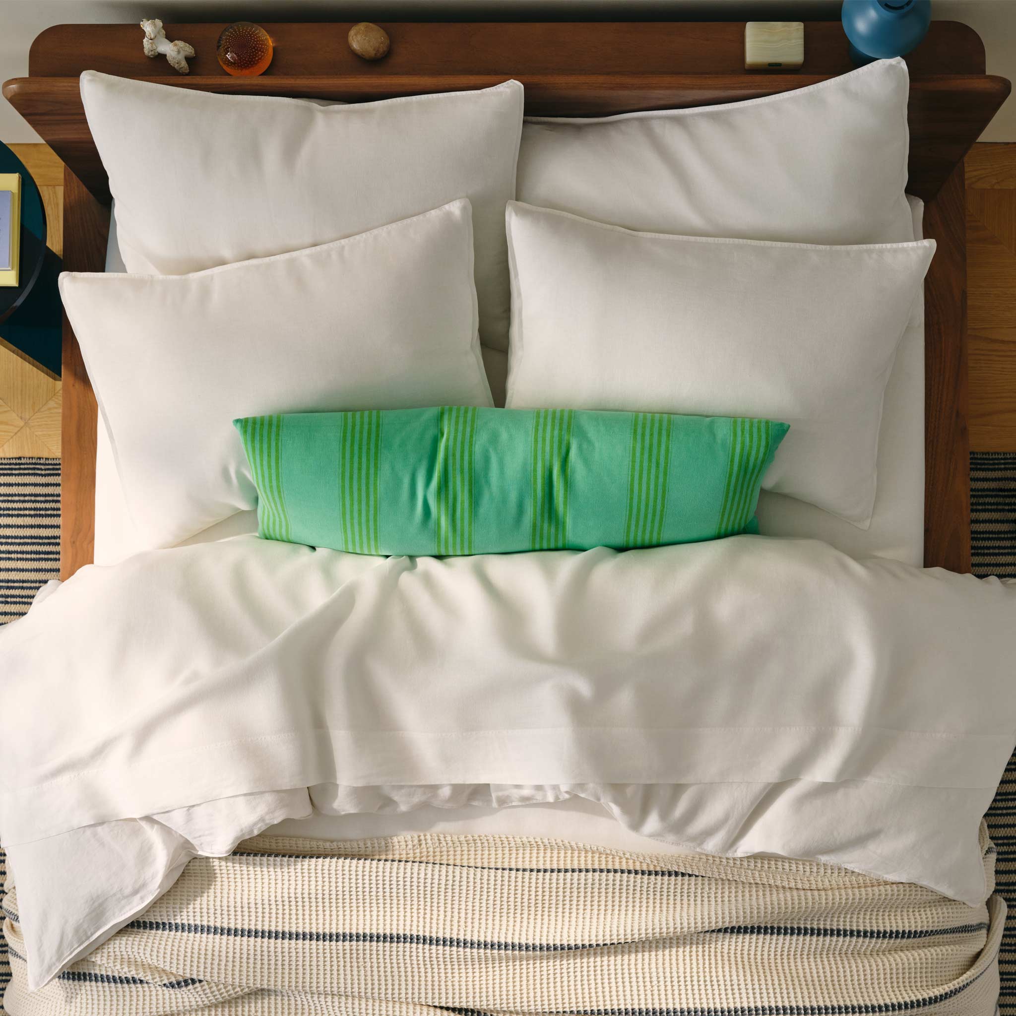 Washed European Linen Lumbar Pillow Cover - Image 37