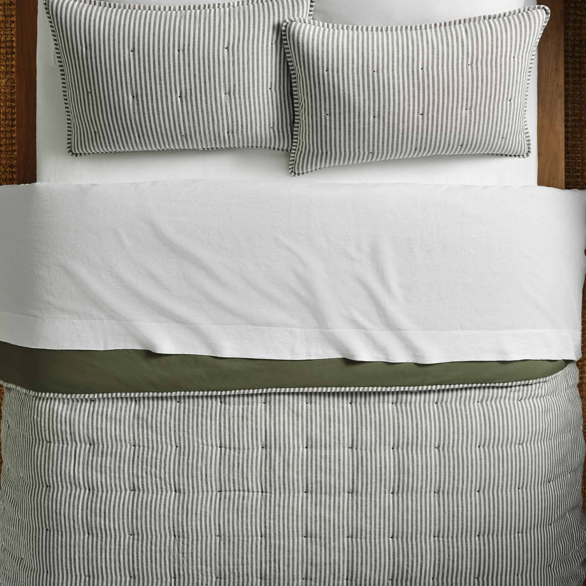 Washed European Linen Quilted Sham Set - Image 31