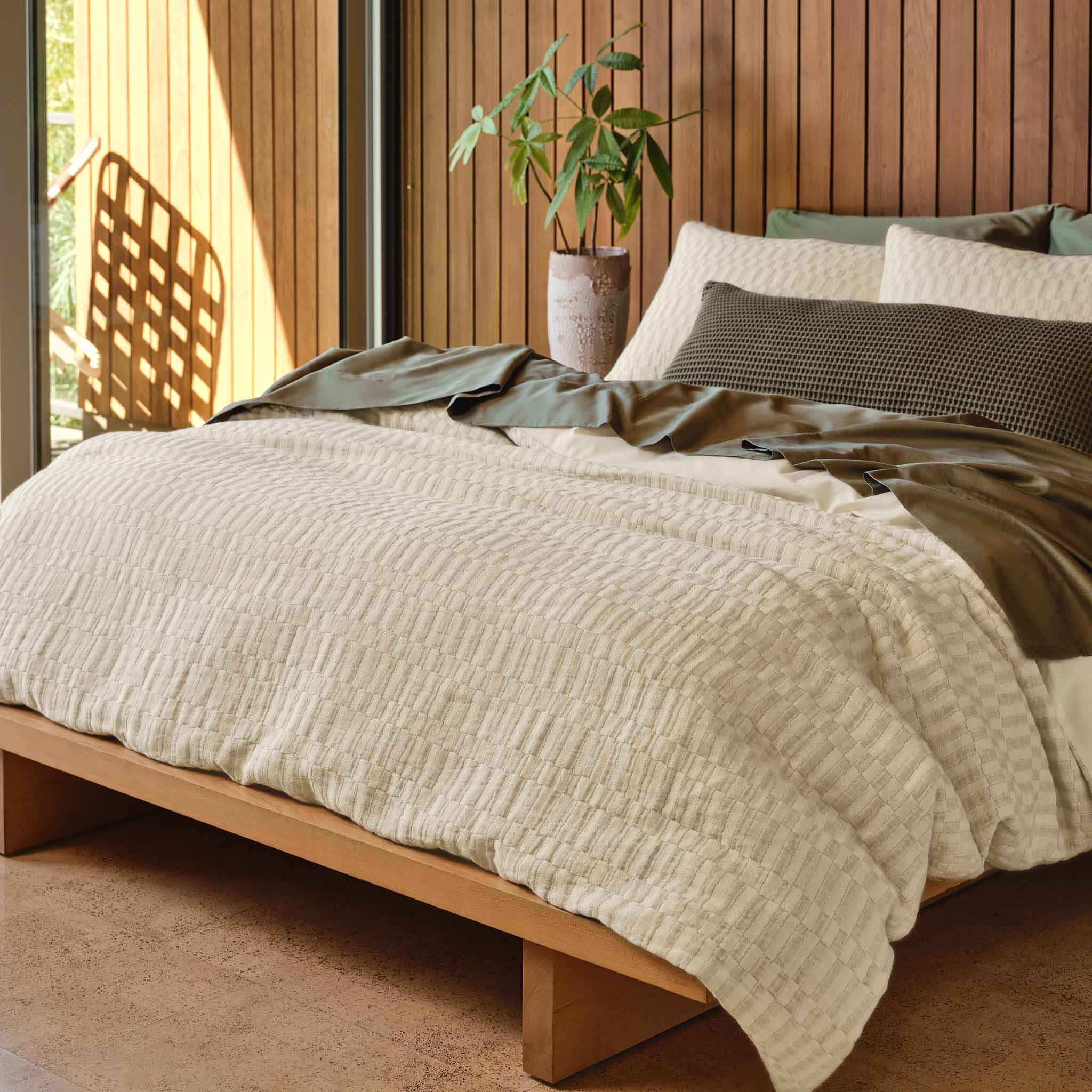 Woven Checkerboard Duvet Set - Image 7