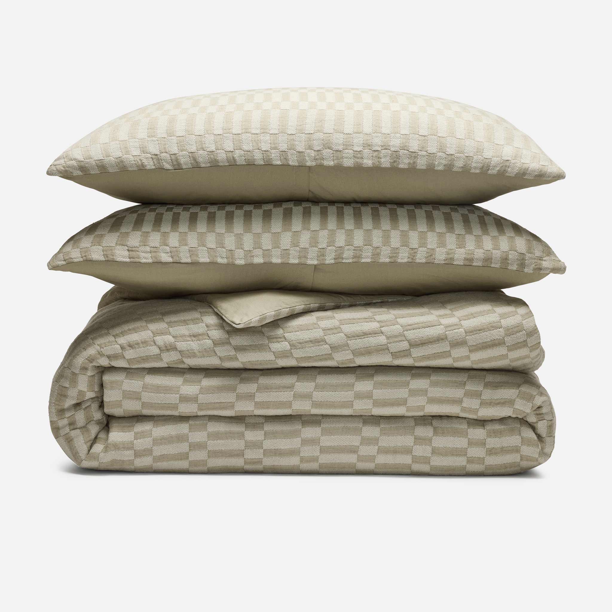 Woven Checkerboard Duvet Set - Image 13