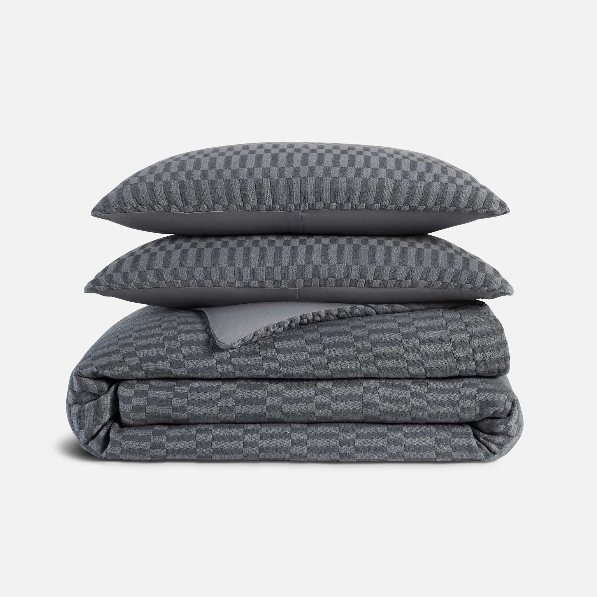 Woven Checkerboard Duvet Set - Image 9